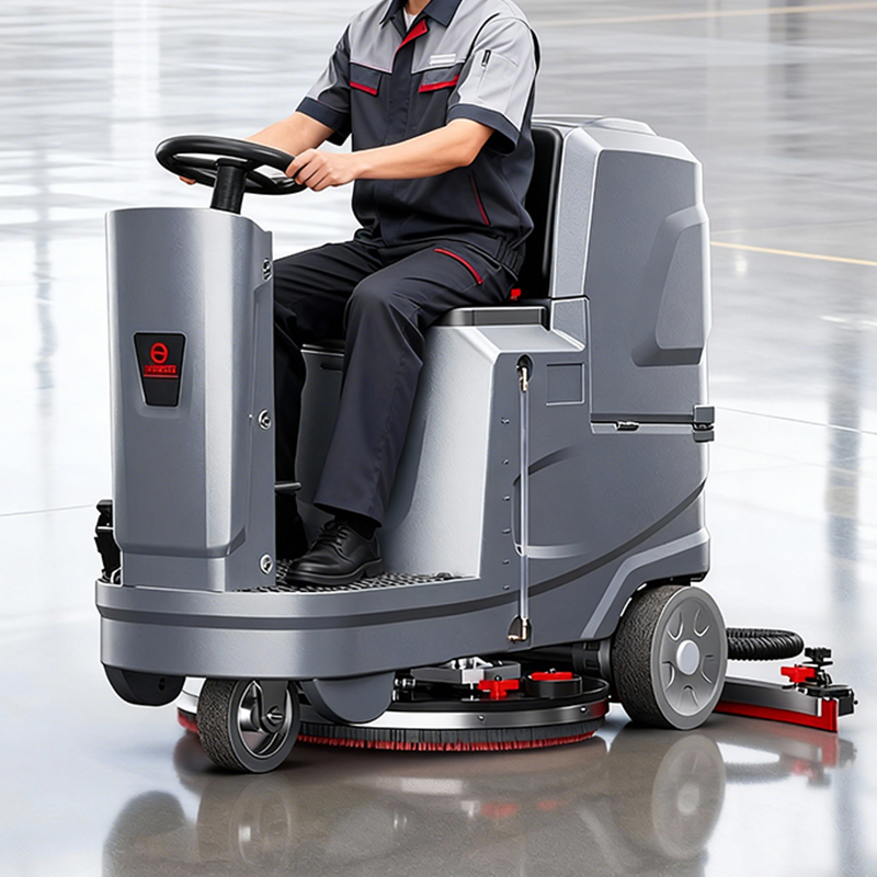 地下车库清洁提质｜和田金叶花物业携手YZ-X5双刷洗地机，破解万平车库清洁难题